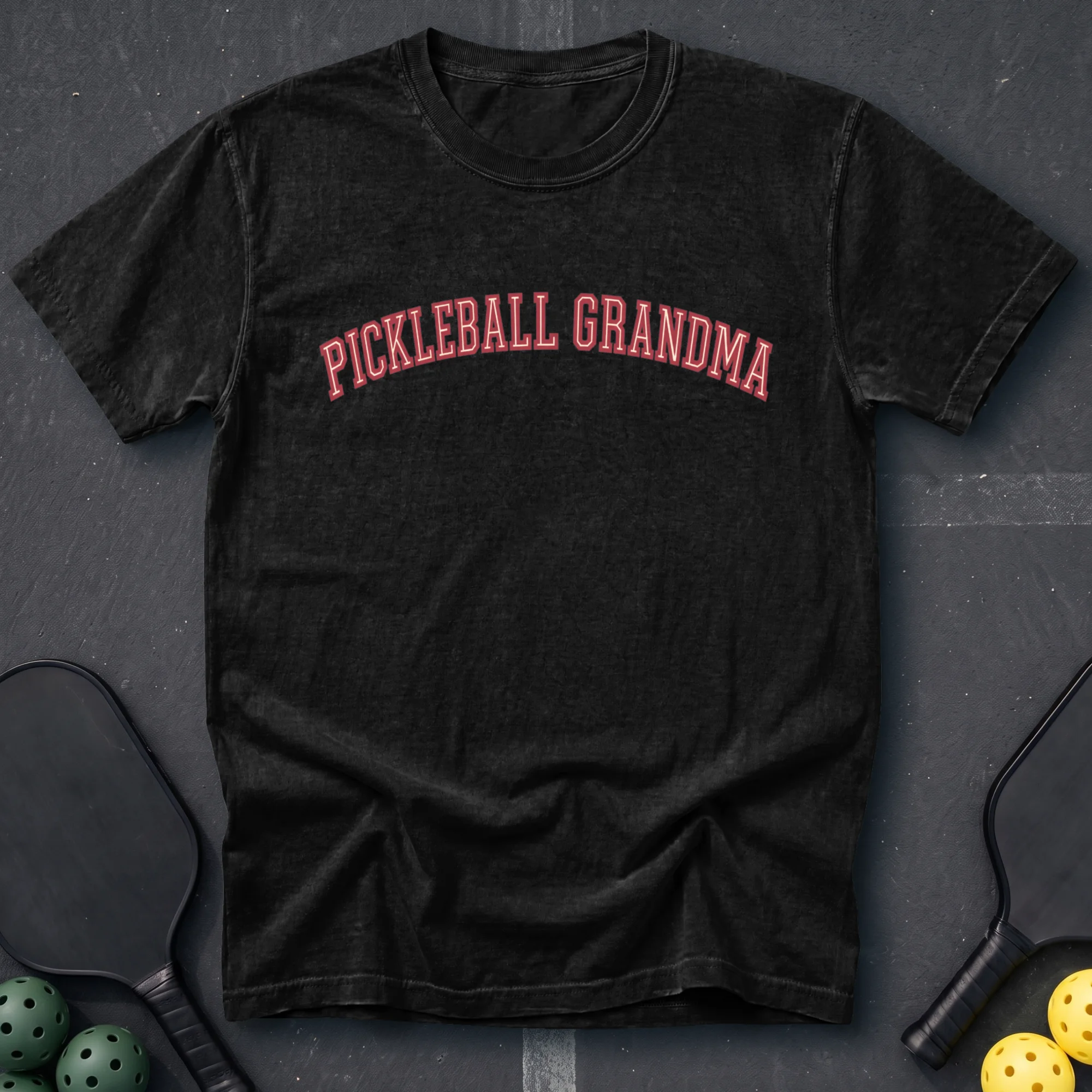 Pickleball Grandma Tee in Black