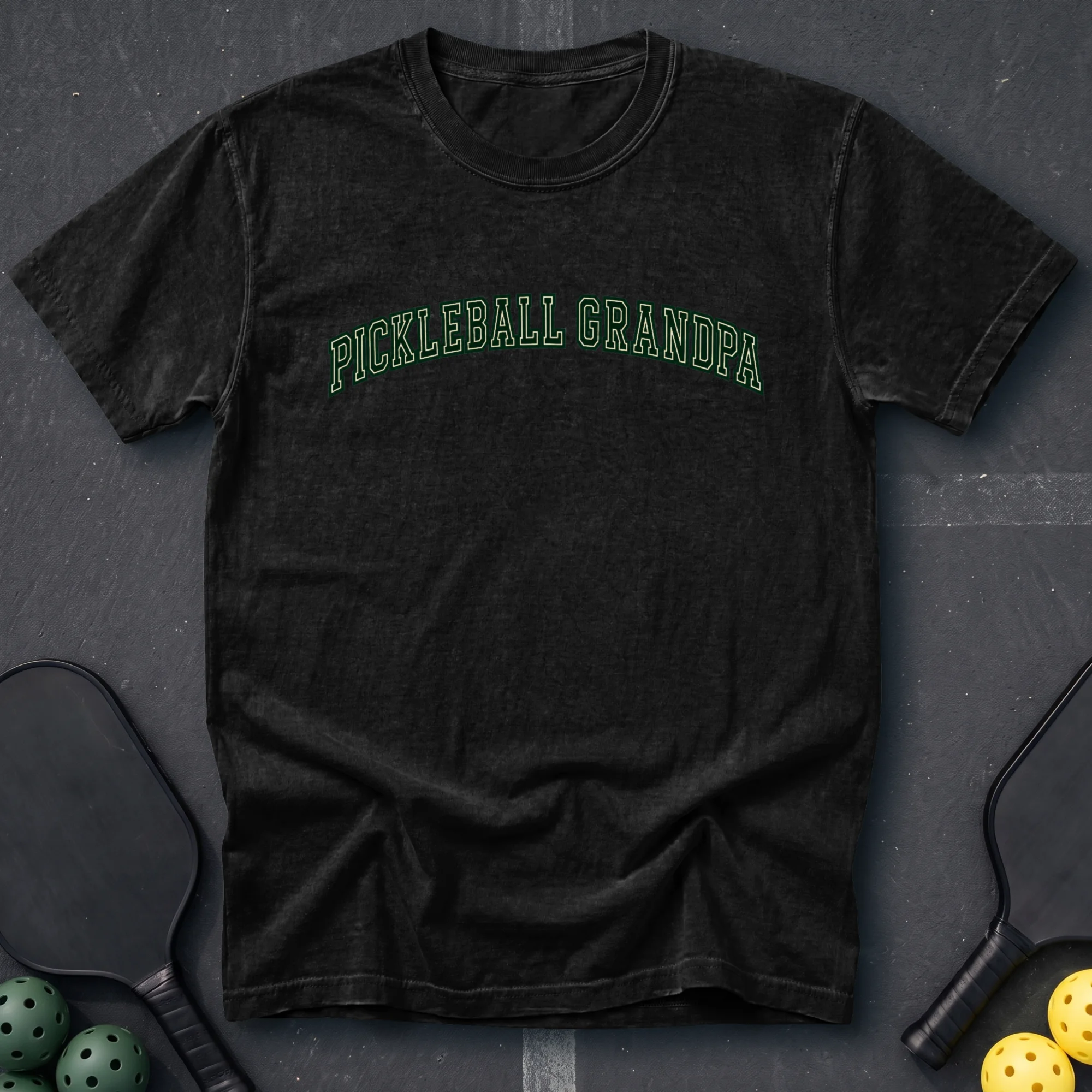 Pickleball Grandpa Tee in Black